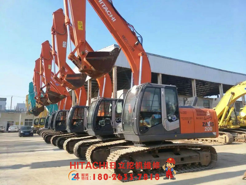 日立挖机发动机油压警告灯报警如何处理？